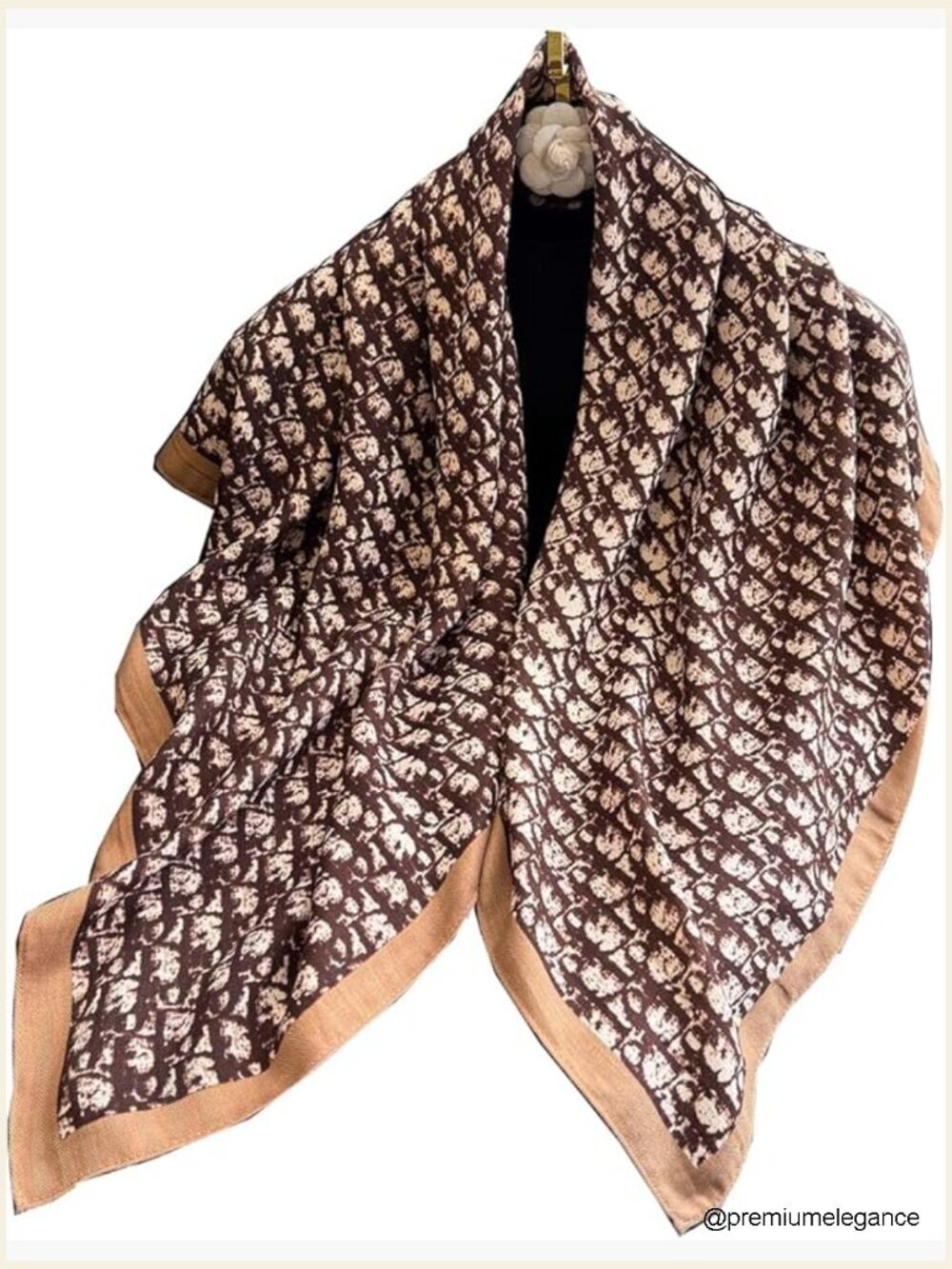 35" Square Lightweight Neckerchief Hair Bandana Silk Scarf Wrap
